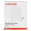 Universal Standard Sheet Protector, Standard, 8 1/2 x 11, Clear, PK100 UNV21121